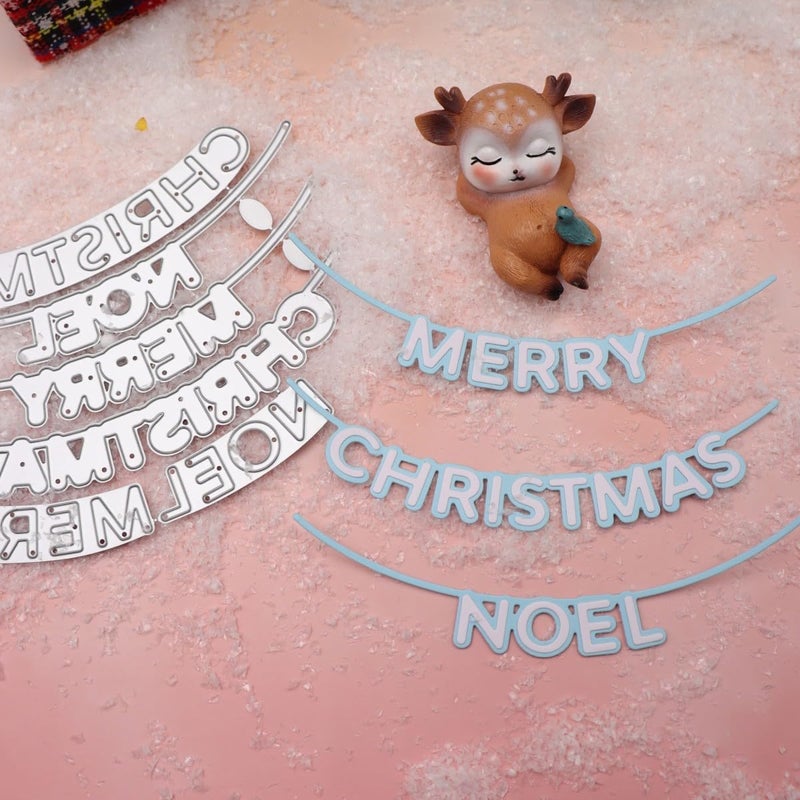 Feemkota Merry Christmas Noel Words Die Cuts for Card Making Christian Theme Banner Stamps Cutting Dies for DIY Paper Scrapbooking Crafts Embossing Decorations - Image 3